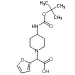 CAS#: 870703-77-8， 2-Furyl[4-({[(2-methyl-2-propanyl)oxy]carbonyl}amino)-1-piperidinyl]acetic acid