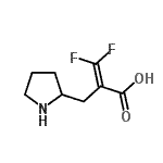 结构式 CAS# 870703-86-9, 3,3-二氟-2-(2-吡咯烷基甲基)丙烯酸