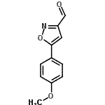 结构式 CAS# 870703-95-0, 5-(4-甲氧基苯基)-1,2-恶唑-3-甲醛
