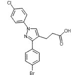 CAS#: 870704-04-4， 3-[3-(4-Bromophenyl)-1-(4-chlorophenyl)-1H-pyrazol-4-yl]propanoic acid