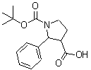 CAS#: 870721-53-2， 1-{[(2-Methyl-2-propanyl)oxy]carbonyl}-2-phenyl-3-pyrrolidinecarboxylic acid