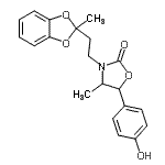 CAS#: 87081-34-3， 5-(4-Hydroxyphenyl)-4-methyl-3-[2-(2-methyl-1,3-benzodioxol-2-yl)ethyl]-1,3-oxazolidin-2-one