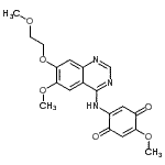CAS#: 870959-98-1， 2-Methoxy-5-{[6-methoxy-7-(2-methoxyethoxy)-4-quinazolinyl]amino}-1,4-benzoquinone