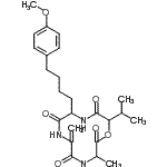 CAS#: 87105-10-0， 12-Isopropyl-9-[4-(4-methoxyphenyl)butyl]-3-methyl-6-methylene-1-oxa-4,7,10-triazacyclododecane-2,5,8,11-tetrone