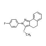 CAS#: 871110-10-0， 2-(4-Fluorophenyl)-3-(methylsulfanyl)-4,5-dihydro-2H-benzo[g]indazole