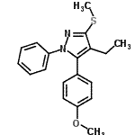 CAS#: 871110-29-1， 4-Ethyl-5-(4-methoxyphenyl)-3-(methylsulfanyl)-1-phenyl-1H-pyrazole