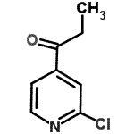 结构式 CAS# 87121-53-7, 1-(2-氯-4-吡啶基)-1-丙酮