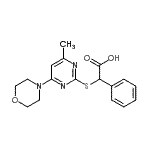 CAS#: 87125-97-1， {[4-Methyl-6-(4-morpholinyl)-2-pyrimidinyl]sulfanyl}(phenyl)acetic acid