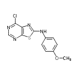 CAS#: 871266-81-8， 7-Chloro-N-(4-methoxyphenyl)[1,3]thiazolo[5,4-d]pyrimidin-2-amine