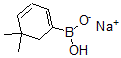结构式 CAS# 871329-70-3, B-(4,4-二甲基-1,5-环己二烯-1-基)-硼酸钠盐 (1:1)