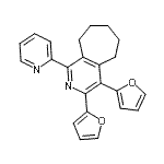 CAS#: 871798-84-4， 3,4-Di(2-furyl)-1-(2-pyridinyl)-6,7,8,9-tetrahydro-5H-cyclohepta[c]pyridine