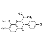 CAS#: 871814-54-9， 7-Amino-3-(4-chlorophenyl)-2-isopropyl-8-methoxy-4(3H)-quinazolinone