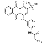 CAS#: 87186-92-3， 1-Amino-9,10-dioxo-4-{[3-(propionylamino)phenyl]amino}-9,10-dihydro-2-anthracenesulfonic acid