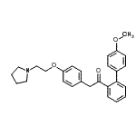 CAS#: 87198-64-9， 1-(4'-Methoxy-2-biphenylyl)-2-{4-[2-(1-pyrrolidinyl)ethoxy]phenyl}ethanone