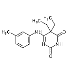 CAS#: 87215-89-2， 5,5-Diethyl-6-[(3-methylphenyl)amino]-2,4(3H,5H)-pyrimidinedione