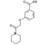 结构式 CAS# 872196-57-1, 3-[2-氧代-2-(1-哌啶基)乙氧基]苯甲酸