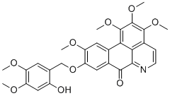 CAS#: 872729-33-4， 1,2,3,10-Tetramethoxy-9-(2-hydroxy-4,5-dimethoxybenzyloxy)oxoaporphine