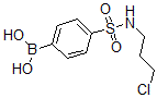 structure of CAS# 874219-48-4, B-[4-[[(3-Chloropropyl)Amino]Sulfonyl]Phenyl]-Boronic Acid;4-[N-(3-Chloropropyl)Sulphamoyl]Benzeneboronic Acid 98%;4-(3-Chloropropylsulfamoyl)Benzeneboronic Acid, 98%;4-[N-(3-CHLOROPROPYL)SULPHAMOYL]BENZENEBORONIC ACID