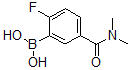 结构式 CAS# 874289-46-0, B-[5-[(二甲基氨基)羰基]-2-氟苯基]-硼酸