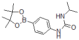 structure of CAS# 874291-02-8, 4-(3-Isopropylureido)phenylboronic acid pinacol ester;4-[(ISOPROPYLCARBAMOYL)AMINO]BENZENEBORONIC ACID, PINACOL ESTER 98%4-(3-ISOPROPYLUREIDO)BENZENEBORONIC ACID, PINACOL ESTER;Urea,N-(1-Methylethy)-N-(4-(4,4,5,5,-Tetramethyl-1,3,2-Dioxaborolan-2-Yl)Pheny);1-ISOPROPYL-3-[4-(4,4,5,5-TETRAMETHYL-1,3,2-DIOXABOROLAN-2-YL)PHENYL]UREA