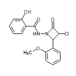 CAS#: 87444-09-5， N-[3-Chloro-2-(2-methoxyphenyl)-4-oxo-1-azetidinyl]-2-hydroxybenzamide