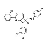 CAS#: 87454-49-7， N-[3-{[(4-Bromophenyl)amino]methyl}-3-chloro-2-(3,4-dichlorophenyl)-4-oxo-1-azetidinyl]-2-hydroxybenzamide