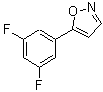 structure of CAS# 874800-58-5, 5-(3,5-Difluorophenyl)-1,2-oxazole;5-(3,5-Difluorophenyl)isoxazole;ISOXAZOLE,5-(3,5-DIFLUOROPHENYL)-;MFCD05664750