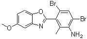 CAS#: 875000-01-4， 4,6-Dibromo-3-(5-methoxy-1,3-benzoxazol-2-yl)-2-methylaniline