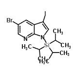 结构式 CAS# 875639-49-9, 5-溴-3-碘-1-(三异丙基硅烷基)-1H-吡咯并[2,3-b]吡啶
