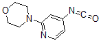 structure of CAS# 876316-43-7, 4-(4-Isocyanato-2-Pyridinyl)-Morpholine;2-(Morpholin-4-Yl)Pyridin-4-Yl Isocyanate 90%;4-(4-Isocyanatopyridin-2-Yl)Morpholine 90%;4-(4-ISOCYANATOPYRIDIN-2-YL)MORPHOLINE