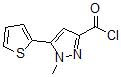 structure of CAS# 876316-46-0, 1-Methyl-5-(2-Thienyl)-1H-Pyrazole-3-Carbonylchloride;1-Methyl-5-Thien-2-Yl-1H-Pyrazole-3-Carbonyl Chloride, Tech;1-METHYL-5-THIEN-2-YL-1H-PYRAZOLE-3-CARBONYL CHLORIDE