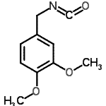 structure of CAS# 87665-57-4, 4-(Isocyanatomethyl)-1,2-dimethoxybenzene;2,4-Dimethoxybenzyl isocyanate;3,4-DIMETHOXYBENZYL ISOCYANATE;3,4-Dimethoxybenzylisocyanate