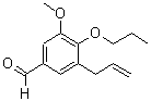 structure of CAS# 876709-19-2, 3-Allyl-5-methoxy-4-propoxybenzaldehyde;3-allyl-5-methoxy-4-propoxybenzaldehyde;3-Allyl-5-methoxy-4-propoxy-benzaldehyde;BAS 05910678