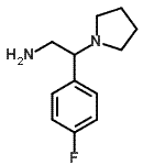 结构式 CAS# 876710-64-4, 2-(4-氟苯基)-2-(1-吡咯烷基)乙胺