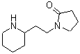 structure of CAS# 876710-79-1, 1-[2-(2-Piperidinyl)ethyl]-2-pyrrolidinone;1-(2-(2-piperidyl)ethyl)pyrrolidin-2-one;1-(2-piperidin-2-ylethyl)pyrrolidin-2-one;1-(2-Piperidin-2-yl-ethyl)-pyrrolidin-2-one