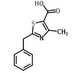 结构式 CAS# 876715-98-9, 2-苄基-4-甲基-1,3-噻唑-5-羧酸