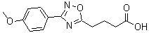 结构式 CAS# 876721-15-2, 4-[3-(4-甲氧基苯基)-1,2,4-恶二唑-5-基]丁酸