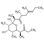 CAS#: 87758-52-9， 2,4-Dideoxy-1-C-[(2S,4R,6E)-4,6-dimethyl-3-oxo-6-nonen-2-yl]-2,4-dimethyl-5-[(2S)-3-oxo-2-pentanyl]-alpha-L-ribopyranose
