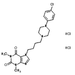 CAS#: 87798-85-4， 7-{4-[4-(4-Chlorophenyl)-1-piperazinyl]butyl}-1,3-dimethyl-3,7-dihydro-1H-purine-2,6-dione dihydrochloride