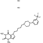 CAS#: 87798-87-6， 1,3-Dimethyl-7-(5-{4-[3-(trifluoromethyl)phenyl]-1-piperazinyl}pentyl)-3,7-dihydro-1H-purine-2,6-dione dihydrochloride