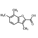 结构式 CAS# 878417-05-1, 3,6,7-三甲基-1-苯并呋喃-2-羧酸