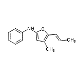 CAS#: 878763-38-3， 4-Methyl-N-phenyl-5-[(1E)-1-propen-1-yl]-2-furanamine