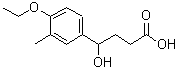 结构式 CAS# 879053-56-2, 4-(4-乙氧基-3-甲基苯基)-4-羟基丁酸