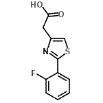 结构式 CAS# 879070-41-4, [2-(2-氟苯基)-1,3-噻唑-4-基]乙酸