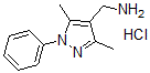 structure of CAS# 879896-52-3, 3,5-Dimethyl-1-Phenyl-1H-Pyrazole-4-Methanamine Hydrochloride (1:1);(3,5-Dimethyl-1-Phenyl-1H-Pyrazol-4-Yl)Methylamine Hydrochloride 95%;4-(Aminomethyl)-3,5-Dimethyl-1-Phenyl-1H-Pyrazole Hydrochloride 95%;(3,5-DIMETHYL-1-PHENYL-1H-PYRAZOL-4-YL)METHYLAMINE HYDROCHLORIDE
