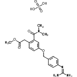 CAS#: 88025-93-8， Methyl [4-({4-[(diaminomethylene)amino]benzyl}oxy)-2-(dimethylcarbamoyl)phenyl]acetate sulfate (1:1)