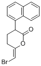 structure of CAS# 88070-98-8, Bromoenol Lactone;(E)-6-(BROMOMETHYLENE)TETRAHYDRO-3-(1-NAPTHALENYL)-2H-PYRAN-2-ONE;BEL,  E-6-(Bromoethylene)Tetrahydro-3-(1-Naphthyl)-2H-Pyran-2-One;6-(Bromomethylene)Tetrahydro-3-(1-Naphthaleneyl)-2H-Pyran-2-One