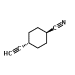 CAS#: 88075-29-0， trans-4-Ethynylcyclohexanecarbonitrile