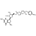 CAS#: 88106-70-1， 5'-O-[{[{[(4-Aminophenoxy)(hydroxy)phosphoryl]oxy}(hydroxy)phosphoryl]oxy}(hydroxy)phosphoryl]-7-methyl-7,8-dihydroguanosine