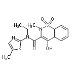 CAS#: 881399-30-0， N-Ethyl-4-hydroxy-2-methyl-N-(5-methyl-1,3-thiazol-2-yl)-2H-1,2-benzothiazine-3-carboxamide 1,1-dioxide